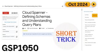 Cloud Spanner  Defining Schemas and Understanding Query Plans  GSP1050  qwiklabs  Arcade [upl. by Arama375]