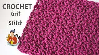 Crochet Grit Stitch Tutorial [upl. by Ahsaeyt42]