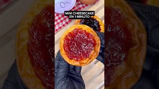 MINI CHEESECAKE en 1 MINUTO shorts recetas [upl. by Joub]