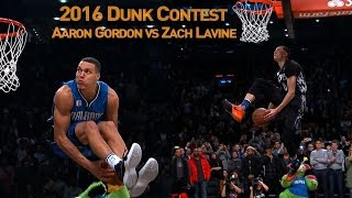 Zach LaVine and Aaron Gordons AWESOME 2016 Slam Dunk Duel [upl. by Efrem]