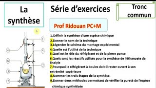 Exercice corrigésynthèse despèces chimique [upl. by Friedberg]