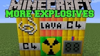 Minecraft MORE EXPLOSIVES TNT MISSILES BOMBS More Explosives Mod Showcase [upl. by Aistek]