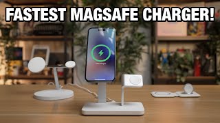 The FASTEST Apple MagSafe Charger  ESR MagSafe 3in1 Ready for iOS 17 [upl. by Nnylakcaj748]