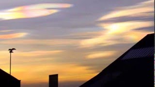 Nacreous clouds over Dundee Scotland [upl. by Ahse]