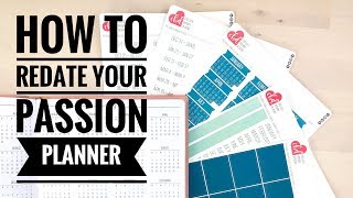 How to Redate Your Passion Planner [upl. by Eanwahs]