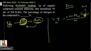 Following Kjeldahls method 1g of organic compound released ammonia that neutralised 10mL of 2M H2 [upl. by Zelikow26]