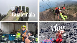 Girls Trip in Guatemala 🇬🇹  Pizza Hike Volcano  ATV Riding  Paragliding [upl. by Anirhtak]