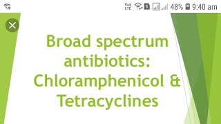 Broad Spectrum AntibioticsChloramphenicol [upl. by Adok]