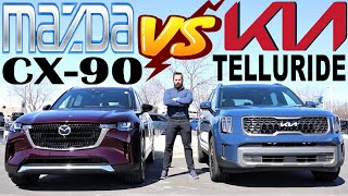 2024 Mazda CX90 VS 2023 Kia Telluride Is The Telluride Still In First Place [upl. by Cutcliffe]