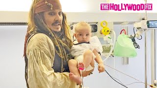 Johnny Depp Dresses Up As Captain Jack Sparrow To Cheer Up Children At The Hospital In Spain [upl. by Fortunio]