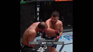 Calvin Kattar vs Giga Chikadze  All the elbows [upl. by Iolenta]