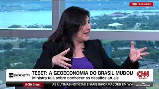 CNN Entrevistas com a ministra Simone Tebet [upl. by Wilkins]