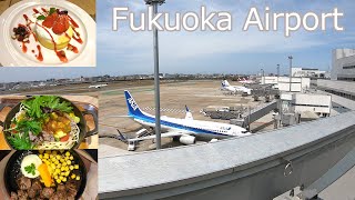 【Fukuoka Airport 🇯🇵 福岡空港グルメ】【食べ歩き】国内線ターミナルでランチ呑み♪フードコート博多ソウルフードパンケーキ昼飲み [upl. by Baten30]