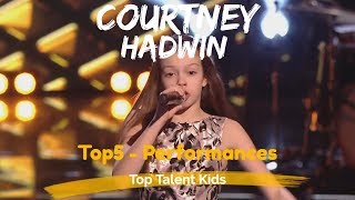 🌟 COURTNEY HADWIN 🌟 TOP 5 PERFORMANCES  AGT  VOICE KIDS [upl. by Meehyrb214]