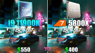 Ryzen 7 5800X vs Core i9 11900K Test in 8 Games [upl. by Nelhsa]