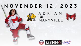 Adrian Bulldogs vs Maryville Saints  Womens DI Hockey [upl. by Enahpets552]