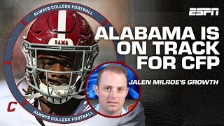 Greg McElroy shares OPTIMISM for Alabama Jalen Milroes growth  Always College Football [upl. by Venola]