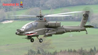 Boeing AH64 Apache Desert Storm RC Helicopter  AHA Charmouth RC Helicopter Meeting 2023 [upl. by Farica670]