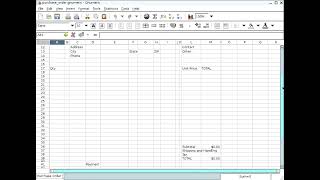 Gnumeric create purchase order  MS Excel replacement gnumeric spreadsheet [upl. by Dunning]