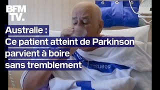 Ce patient atteint de Parkinson arrive à boire sans tremblement grâce à une innovation médicale [upl. by Eirameinna]