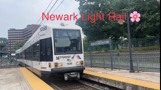 Riding The Newark Light Rail From Branch Brook Park to Newark Penn [upl. by Dlarej]