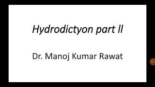 Botany Hydrodictyon part ll [upl. by Einapets]