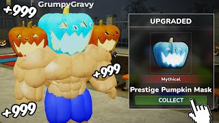 I Unlocked Prestige Pumpkin Mask In Gym League Halloween [upl. by Erick]