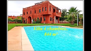 Villa 4 chambres 844 m² Résidence de Luxe à la PalmeraieMarrakech [upl. by Aihsik]