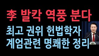 민주당 헌재 가면 난리난다이인호 중앙대법학전문대학원장 계엄 관련 확실한 법률적 해석 [upl. by Assecnirp]