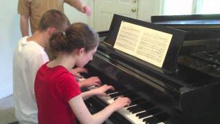 Grace 14 and George 16 play Schubert March Militaire Op 51 No 1 [upl. by Ratha]