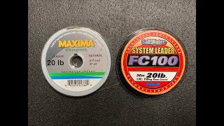 FC100 Fluorocarbon vs Maxima Monofilament Underwater Abrasion Tests [upl. by Gib]