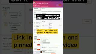 55220  Process Europe GDPR  Non English WBT Assessment answers iEvolve TCS tcs 55220 [upl. by Rana]