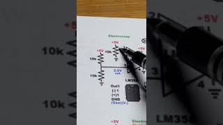 Op Amp Inverting Comparator short shorts electronics [upl. by Lettie]