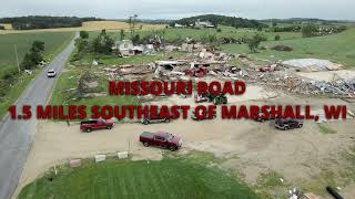 June 22 2024 Marshall  Watertown WI Tornado Damage [upl. by Aznerol]