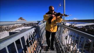 Play Violin at Peak Walk Glacier 3000 Les Diablerets [upl. by Airetal]