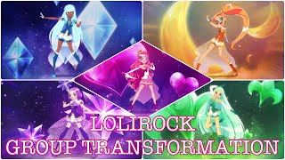 LoliRock  Group Transformation My Version FANMADE 🩷💙🧡💜💚 [upl. by Bultman976]