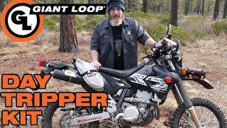 The Giant Loop Day Tripper Kit Mojavi Saddlebag ZigZag Handlebar Bag and FenderNumber Plate Bag [upl. by Verine264]