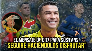 El mensaje de Cristiano Ronaldo para sus fans que lo siguen hasta Arabia En Español [upl. by Eseeryt]