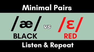 æ vs ɛ Minimal Pairs  American English Listening and Pronunciation Practice vowelsounds [upl. by Reywas]