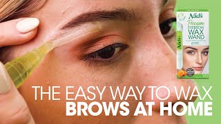 Wax Eyebrows Easily at Home with Nads Precision Eyebrow Wax Wand How to Video  DemoTutorial [upl. by Leandre]