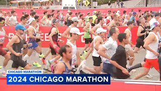 Thousands of runners participate in 2024 Chicago Marathon [upl. by Ail247]