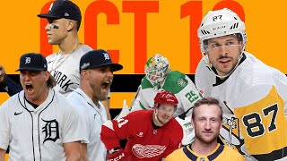 TNF AL CLINCHING GAMES REDWINGS OPENER vs PENGUINS PREDATORS amp STARS  GVSPORTS OCTOBER 10 2024 [upl. by Ecidnak]