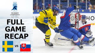 SWEDEN vs SLOVAKIA Highlights  2024 IIHF U18 World Championship [upl. by Landan693]