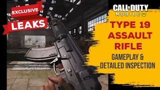 Type 19 Assault Rifle Codm Preview and Detailed Inspection [upl. by Jonell816]