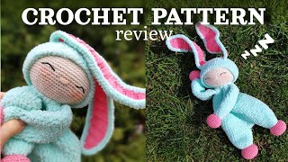 Plushie Bunny Crochet Baby Lovey Amigurumi Pattern REVIEW  ToysByValerie [upl. by Jojo553]