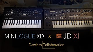 Korg Minilogue amp Roland JDXI Collaboration Dawless [upl. by Kamal]