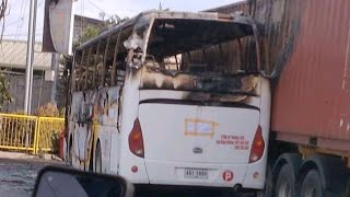 Dagupan bus accident at Tarlac credits to video owners bus accidenttruck [upl. by Adnawuj549]