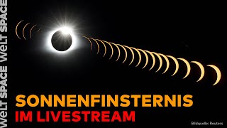 TOTAL SOLAR ECLIPSE  KOSMISCHES MEISTERWERK Totale Sonnenfinsternis über Mexiko USA amp Kanada LIVE [upl. by Mittel]