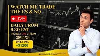 TRADING LIVE SampP 500 FUTURES MARKET [upl. by Dannye]