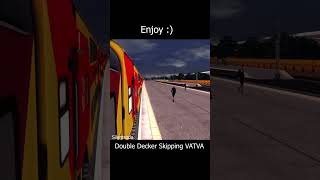 Double Decker express skipping station shortvideo shorts indianrailways trainsimulator [upl. by Idoj]